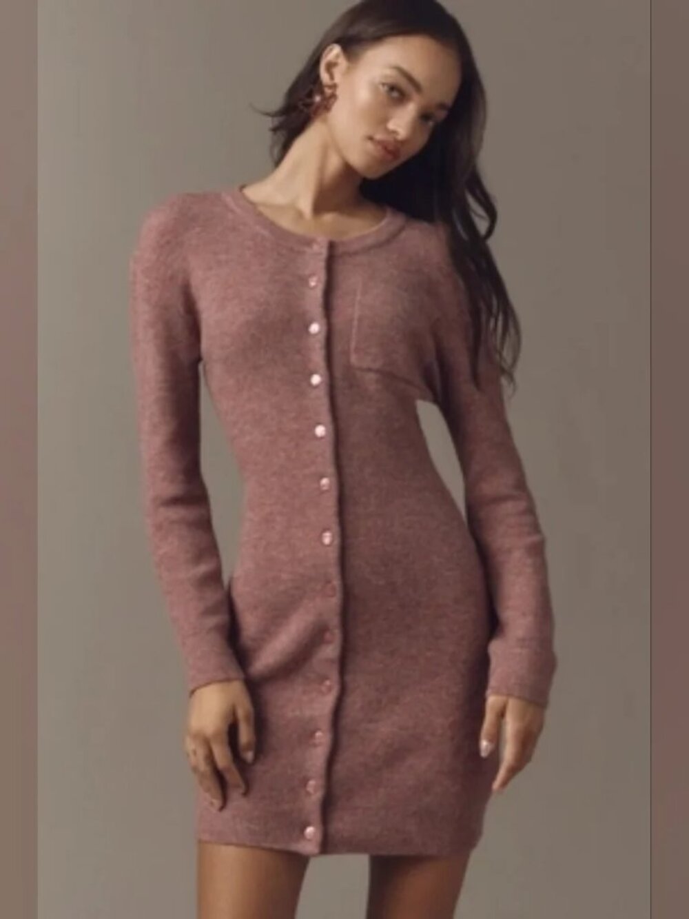 Anthropologie Mare Mare Button Front Sweater Dress XL